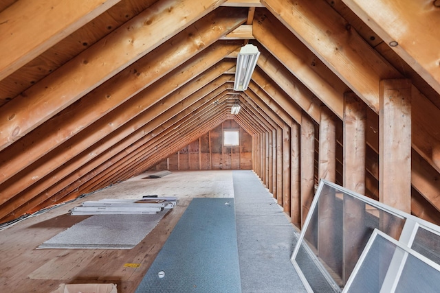 view of attic