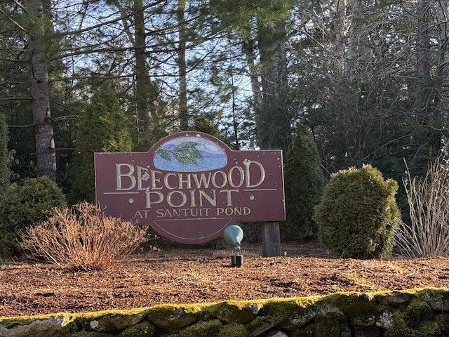 view of community sign