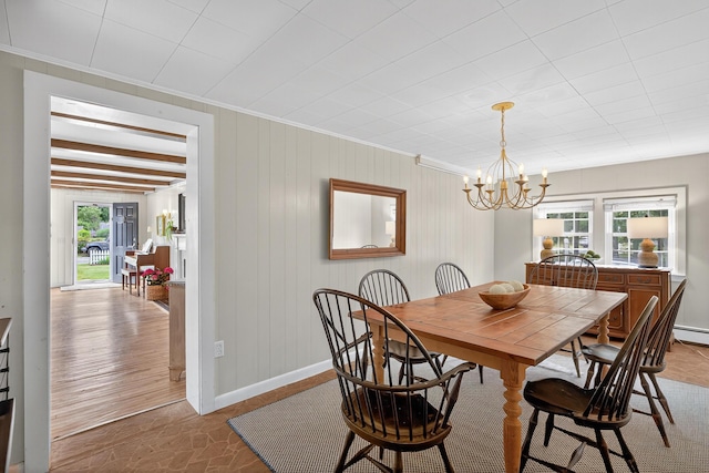 77 Pleasant Rd, West Harwich, MA 02671 - dining room with ornamental molding and a chandelier