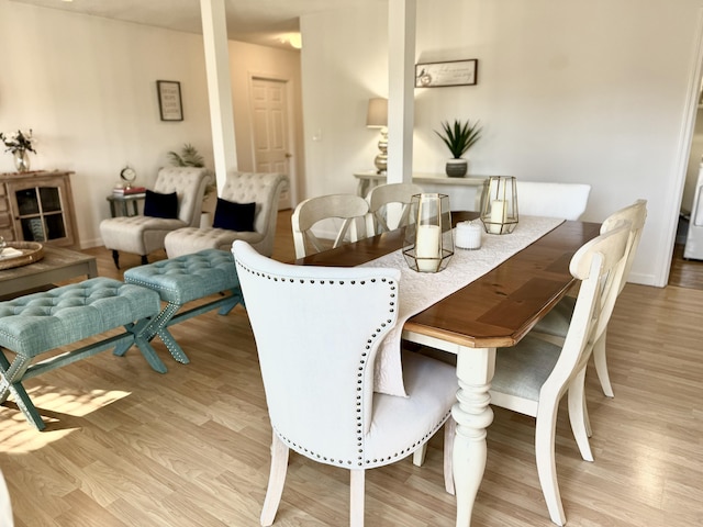 dining room featuring light hardwood / wood-style floors