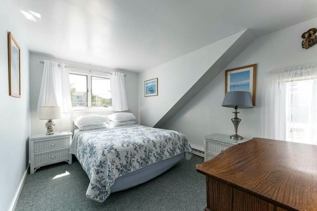 232 Robbins Hill Rd, Brewster, MA 02631 - bedroom featuring a baseboard radiator, baseboards, and carpet floors