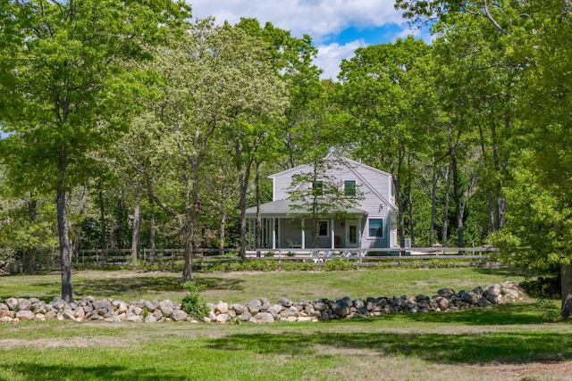 21 Cloverfield Way, Hatchville, MA 02536 - rear view of property featuring covered porch