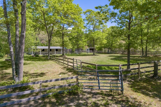 21 Cloverfield Way, Hatchville, MA 02536 - view of yard with an exterior structure, an outdoor structure, and a rural view