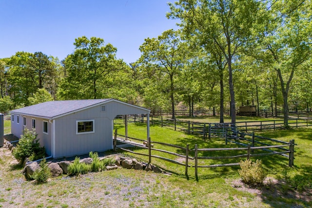 21 Cloverfield Way, Hatchville, MA 02536 - view of grassy yard featuring an outbuilding