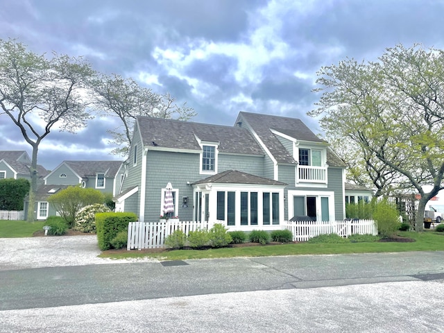 25 Milestone Way, Mashpee, MA 02649 - view of front of house with a fenced front yard