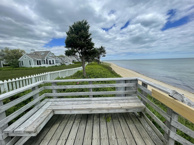 25 Milestone Way, Mashpee, MA 02649 - wooden deck with a water view