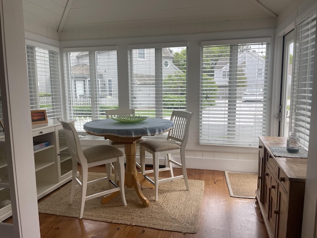 25 Milestone Way, Mashpee, MA 02649 - sunroom / solarium with hardwood / wood-style flooring, lofted ceiling, and plenty of natural light