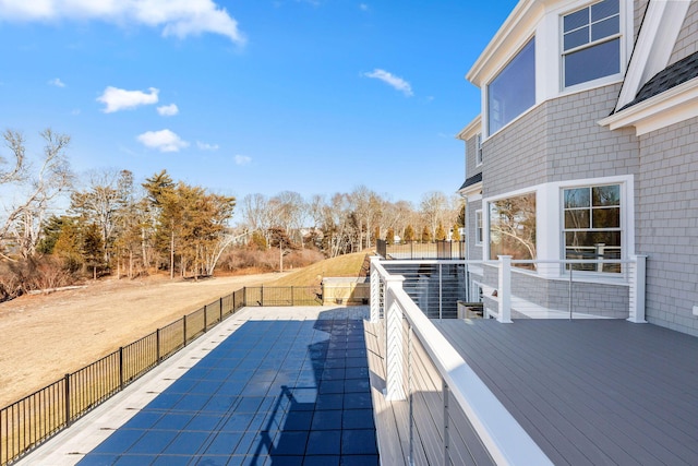 wooden deck with fence