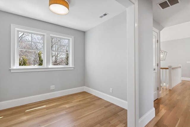 44 Tonset Rd, Orleans, MA 02653 - unfurnished room with visible vents, light wood-style flooring, and baseboards