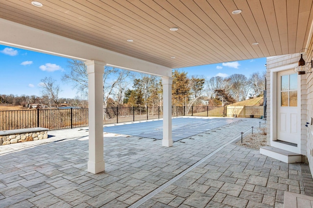 view of patio / terrace with a fenced backyard