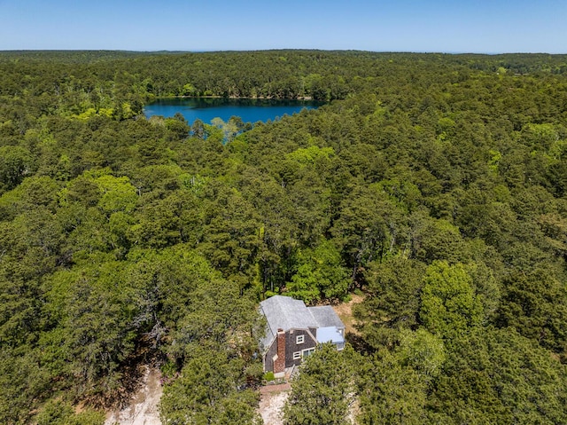 40 Georges Way, Wellfleet, MA 02667 - aerial view of a forest and a nearby body of water