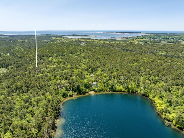 40 Georges Way, Wellfleet, MA 02667 - bird's eye view of a heavily wooded area and a large body of water