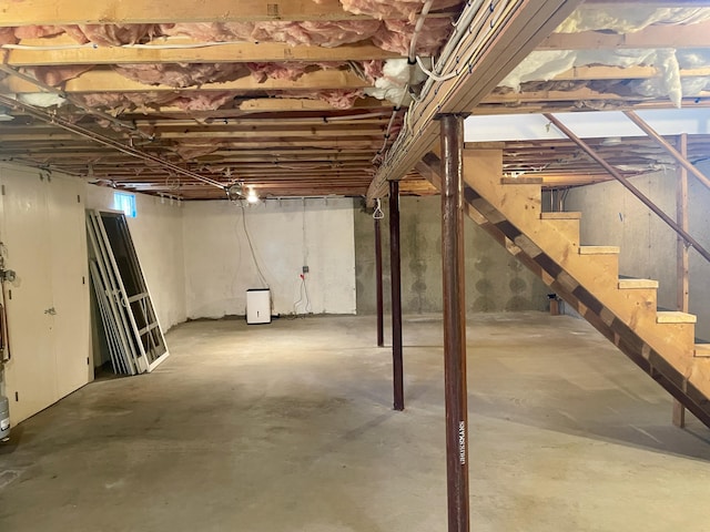 12 Park Ave, Vineyard Haven, MA 02568 - unfinished basement with stairs