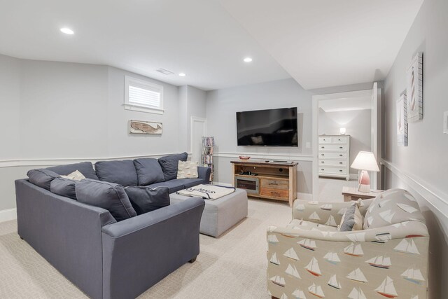 10 Shiverick Rd, East Dennis, MA 02641 - living room with light carpet and recessed lighting