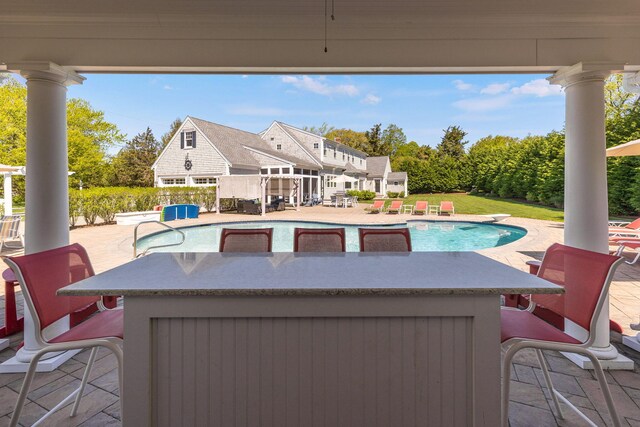 10 Shiverick Rd, East Dennis, MA 02641 - swimming pool featuring a diving board and a patio