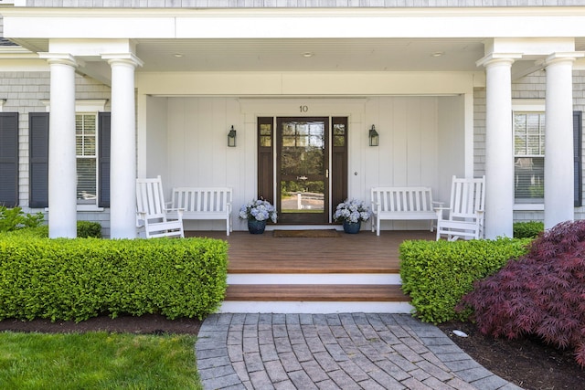 10 Shiverick Rd, East Dennis, MA 02641 - doorway to property with a porch