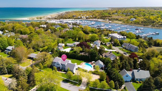 10 Shiverick Rd, East Dennis, MA 02641 - bird's eye view of a large body of water and numerous boat docks