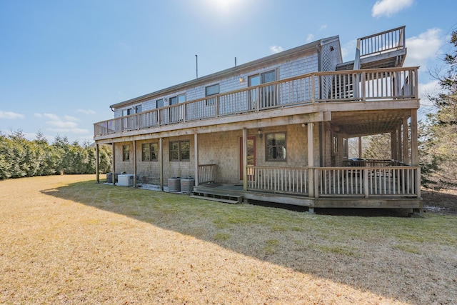9 Priest Rd, Truro, MA 02666 - back of house with a deck and a yard