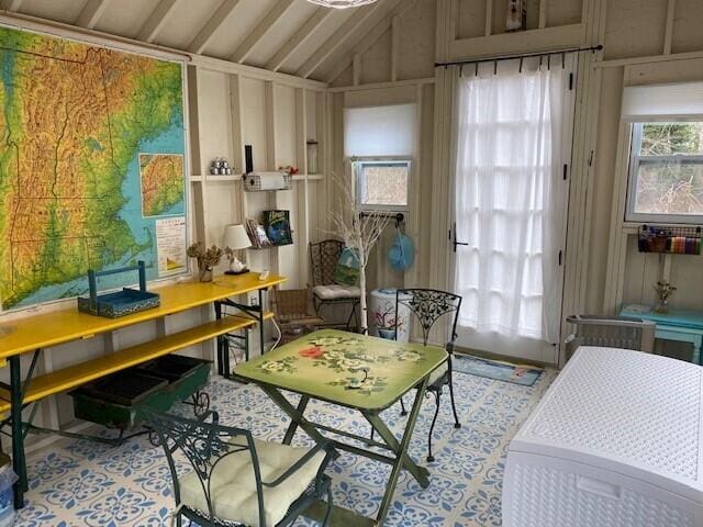 1205 Massasoit Rd, Eastham, MA 02642 - office area featuring lofted ceiling