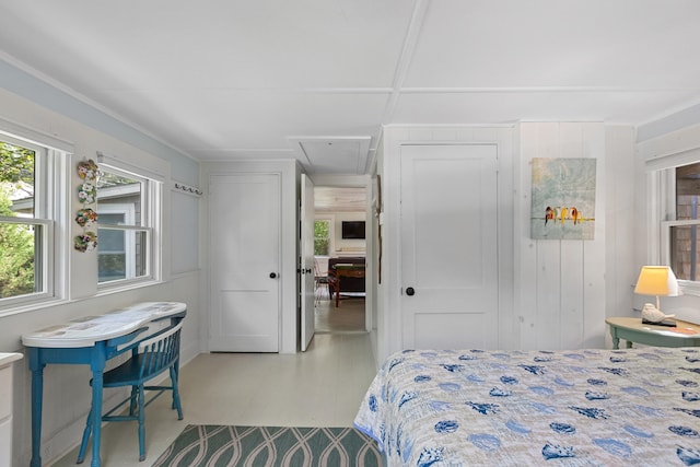 1205 Massasoit Rd, Eastham, MA 02642 - bedroom featuring attic access