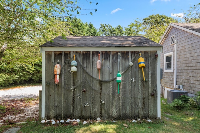 1205 Massasoit Rd, Eastham, MA 02642 - exterior view of a central air condition unit