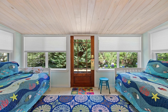 1205 Massasoit Rd, Eastham, MA 02642 - bedroom featuring wood ceiling and baseboards