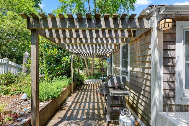 1205 Massasoit Rd, Eastham, MA 02642 - view of patio / terrace featuring area for grilling and a pergola