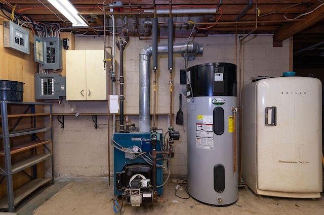 188 Church St, Duxbury, MA 02332 - utilities featuring hybrid water heater, electric panel, and a heating unit