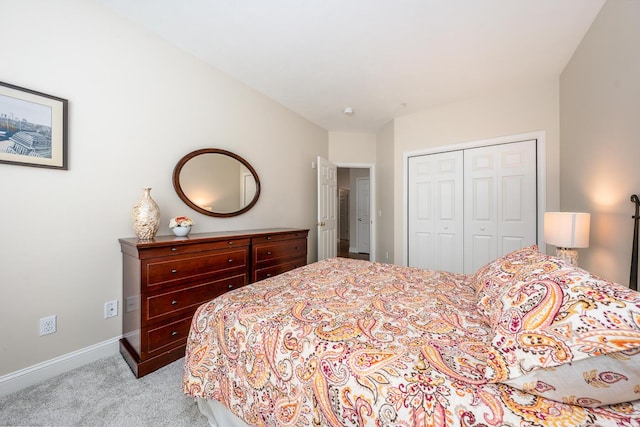 45 Grey Hawk Dr Unit 578, Mashpee, MA 02649 - bedroom with a closet, baseboards, and light carpet