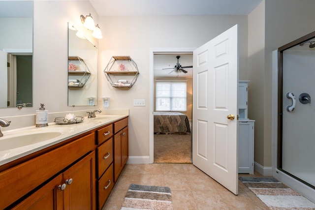45 Grey Hawk Dr Unit 578, Mashpee, MA 02649 - full bathroom with ensuite bathroom, a stall shower, tile patterned flooring, and a sink
