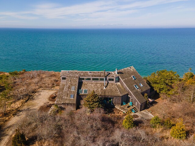 47 Fishermans Rd, Truro, MA 02666 - view from above of property with a nearby body of water