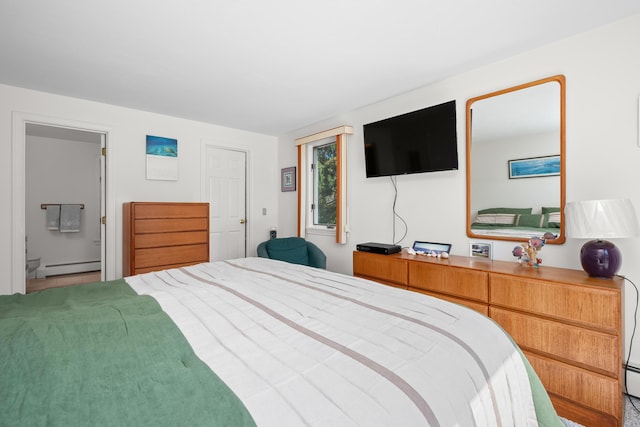 bedroom featuring baseboard heating