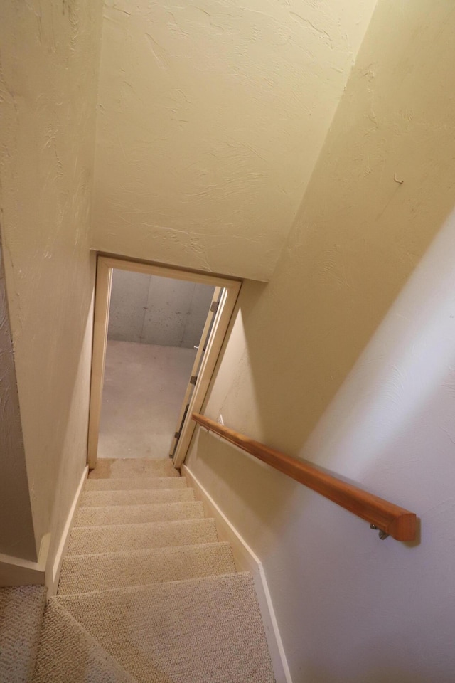 23 W Woods Vlg, Yarmouth Port, MA 02675 - stairway featuring carpet flooring and baseboards