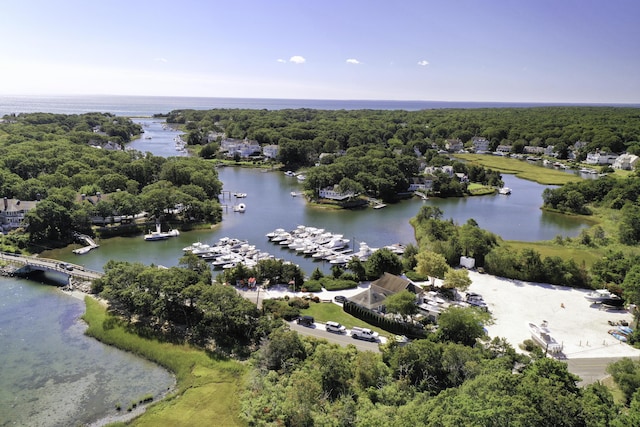 41 Halyard Ln, Mashpee, MA 02649 - drone / aerial view of a nearby body of water and a forest