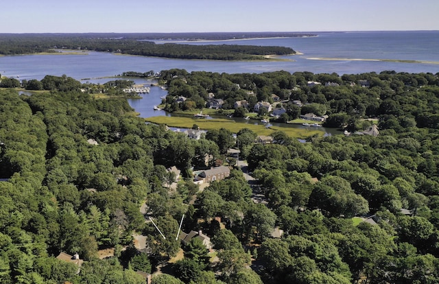 41 Halyard Ln, Mashpee, MA 02649 - drone / aerial view of a large body of water and a forest