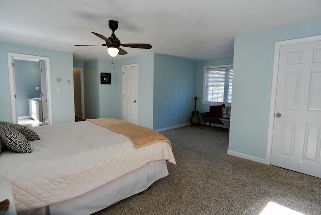 57 Camden Ln, Mashpee, MA 02649 - carpeted bedroom with baseboards and a ceiling fan