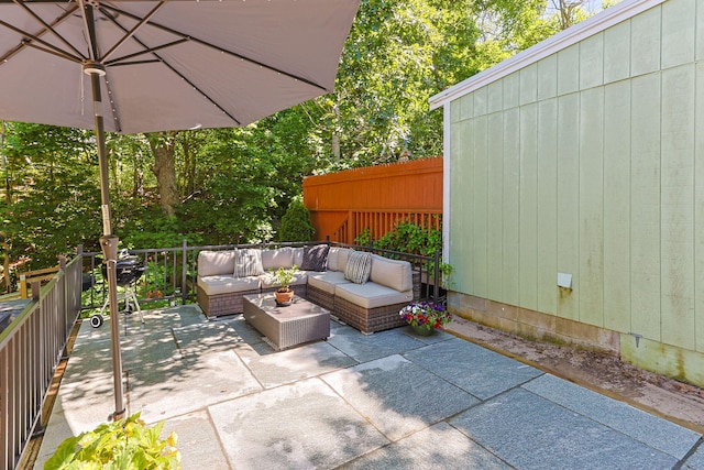 4 Bradford Acres Rd Unit F, Provincetown, MA 02657 - view of patio featuring an outdoor living space