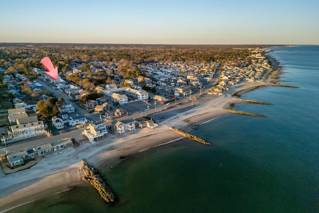 188 Captain Chase Rd, Dennis Port, MA 02639 - bird's eye view featuring a water view and a view of the beach