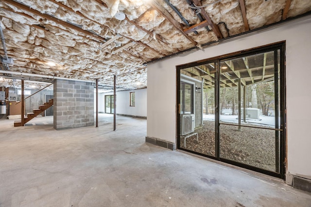 507 S Orleans Rd, Orleans, MA 02653 - below grade area featuring stairs and cooling unit