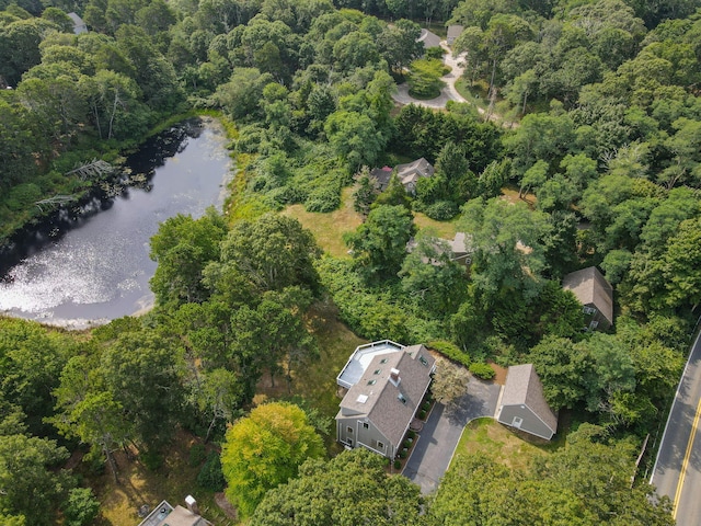 507 S Orleans Rd, Orleans, MA 02653 - drone / aerial view of a nearby body of water and a heavily wooded area