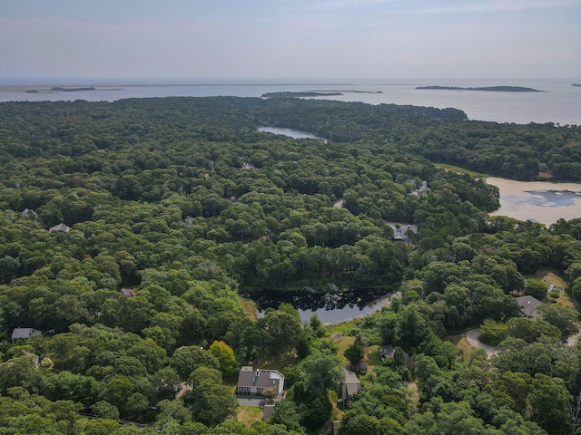 507 S Orleans Rd, Orleans, MA 02653 - drone / aerial view of a nearby body of water and a heavily wooded area