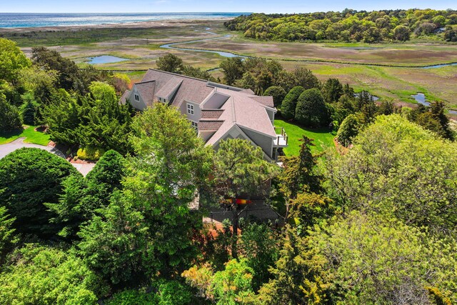 12 Windswept Ln, Orleans, MA 02653 - aerial view of property and surrounding area featuring a nearby body of water