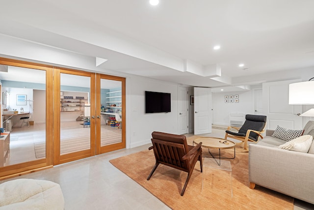 130 Daniels Dr, Wellfleet, MA 02667 - living area with recessed lighting and light tile patterned floors