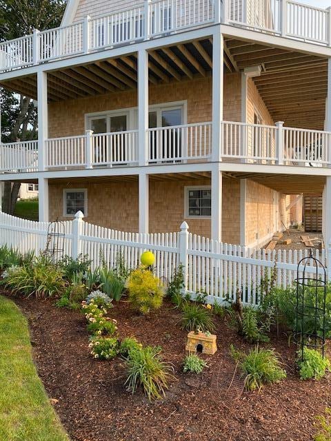 view of property exterior featuring a balcony