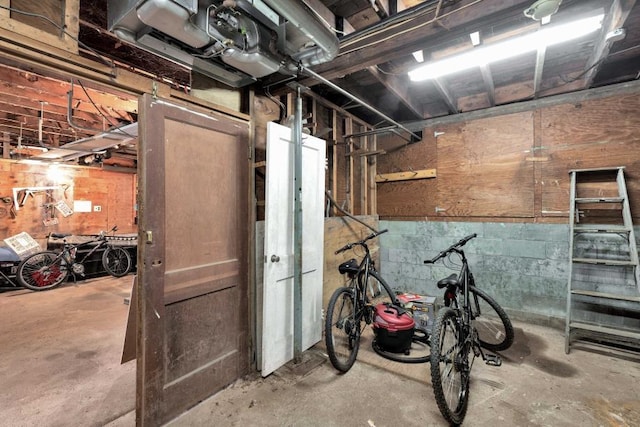 view of basement