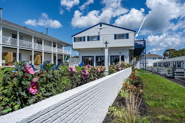 exterior space with a balcony