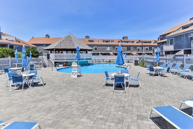 view of pool with a patio