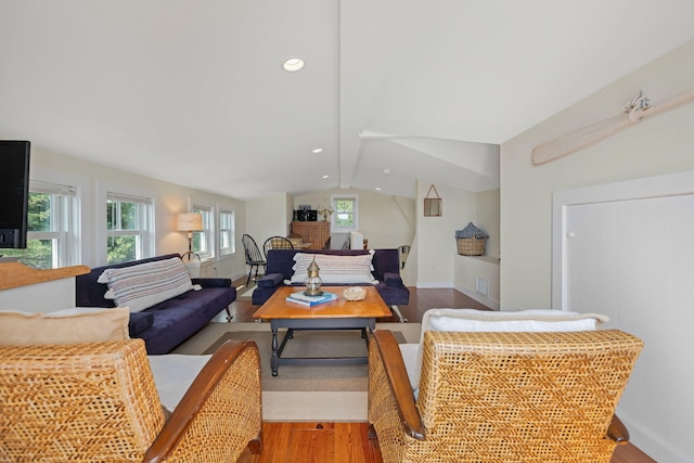 63 Briar Spring Rd, Orleans, MA 02653 - living area with wood finished floors and recessed lighting