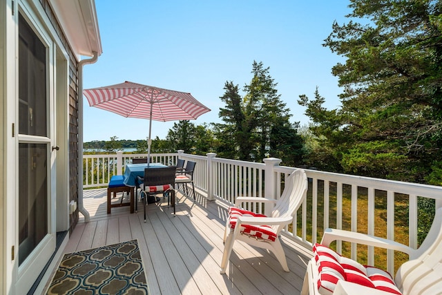 63 Briar Spring Rd, Orleans, MA 02653 - deck featuring outdoor dining space