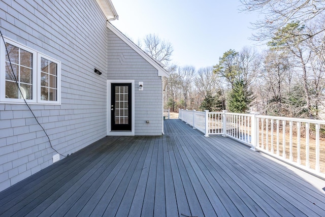 view of wooden deck